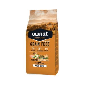 Pienso sin cereales para perros adultos Ownat Grain Free Prime Adult Lamb