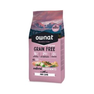Pienso sin cereales para perros Mini adultos Ownat Grain Free Prime Adult Mini Lamb