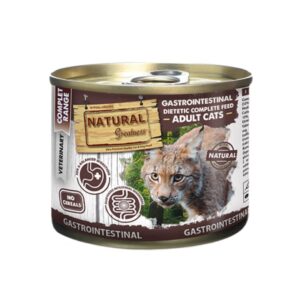 Comida húmeda para gatos con diarrea aguda o crónica, enfermedad inflamatoria intestinal (EII), gastroenteritis, casos de mala digestión, colitis o anorexia Natural Greatness Gastrointestinal Wet Cat