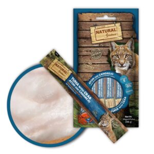 Deliciosas cremas de sabor Atún con Cangrejo para gatos Natural Greatness Snack Cremoso 56 g 4 unidades de 14 g