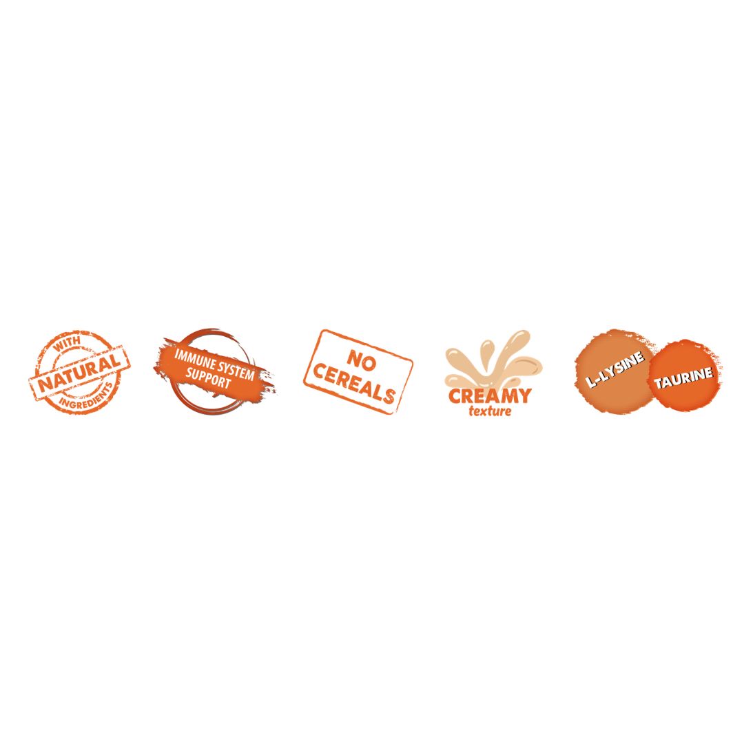 Características de las Deliciosas cremas de sabor Pollo con Atún y Langosta para gatos Natural Greatness Snack Cremoso