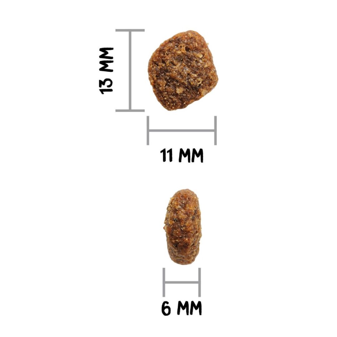 Tamaño de la croqueta del Pienso natural Ownat Author Fresh Duck & Chicken Grain Free