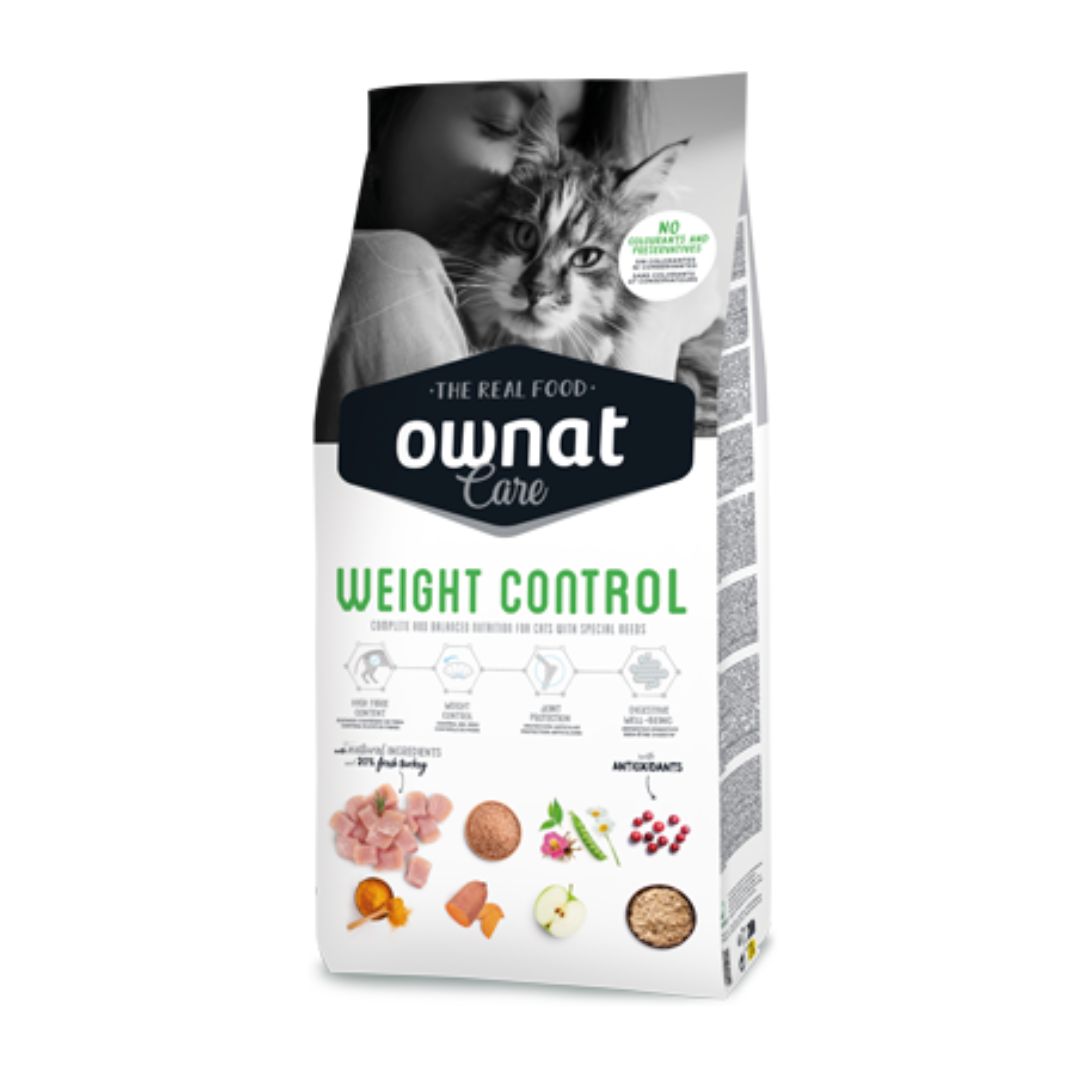 Piensos naturales para control de peso en gatos Ownat Weight Control