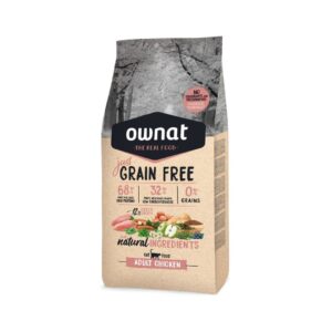 Pienso para gatos de todas las razas completo con un alto nivel de proteínas Ownat Grain Free Just Adult Chicken