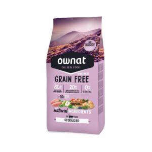 Pienso para gatos adultos esterilizados Ownat Prime Sterilized Cat Grain Free Chicken & Turkey
