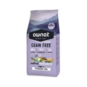 Pienso para gatos adultos esterilizados Ownat Prime Sterilized Cat Grain Free Fish