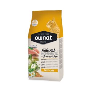 Pienso para gatos adultos de todas las razas equilibrado y económico Ownat Classic Daily Care Cat