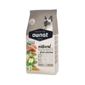 Pienso para gatos adultos de todas la razas con tendencia a engordar Ownat Classic Light Cat