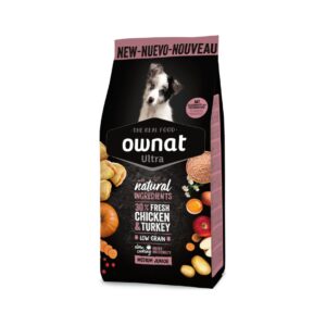 Pienso natural para perros medianos cachorros Ownat Ultra Medium Junior