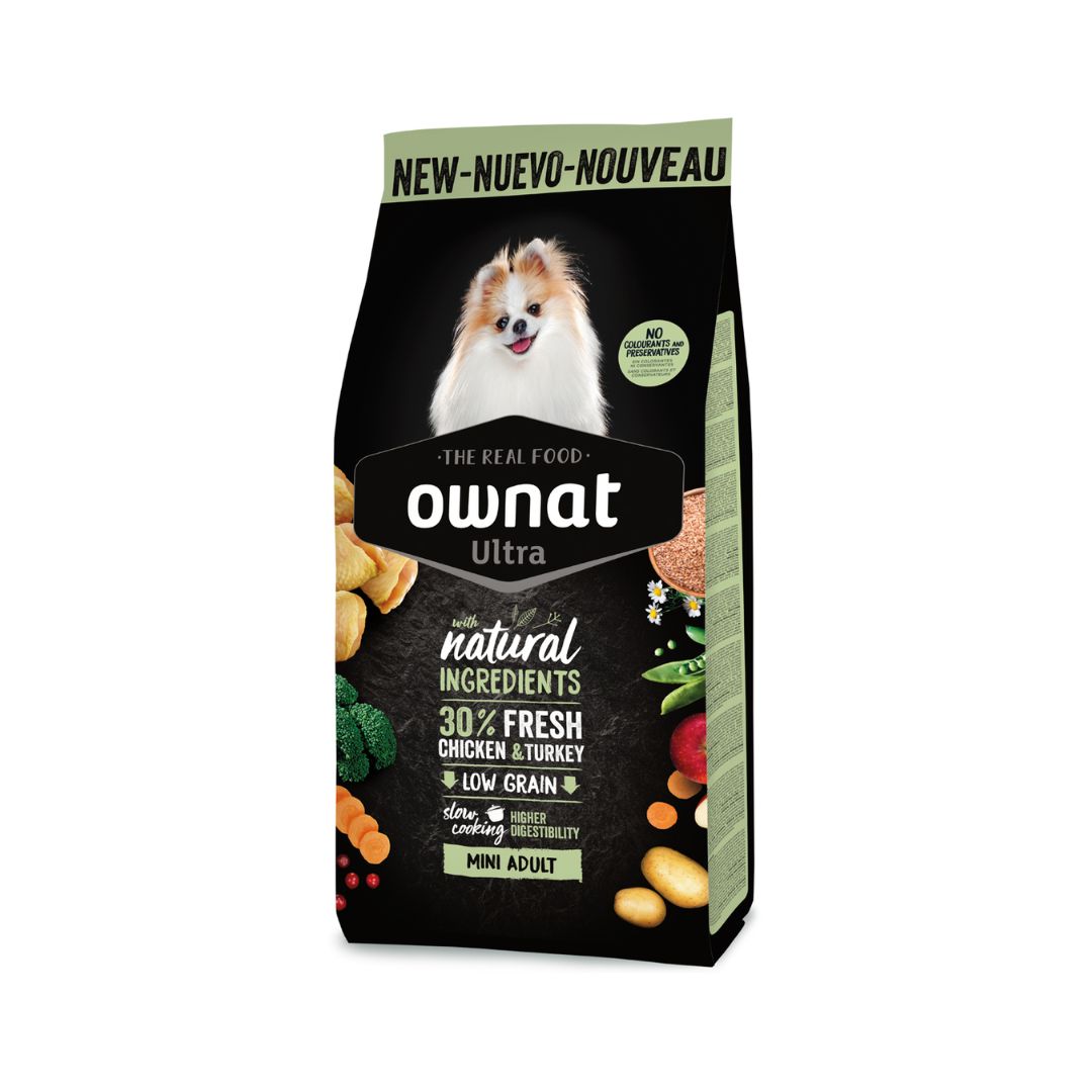 Pienso natural para perros minis adultos Ownat Ultra Mini Junior