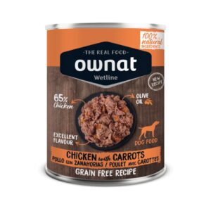 Alimentación húmeda para perros de todas las razas Ownat Wetline Chicken With Carrots