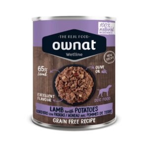Alimentación húmeda para perros de todas las razas Ownat Wetline Lamb & Potatoes