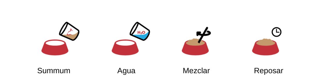 Preparación de la mezcla de Summum con agua