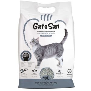Arena sanitaria para gatos con carbón activo y aglomerante GatoSan