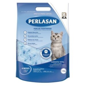 arena sanitaria de silice para gatos, sin polvo, no tóxico y gran poder de absorción Perlasan