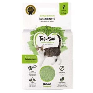 Lecho vegetal sanitario para gatos TofuSan con perfume a manzana