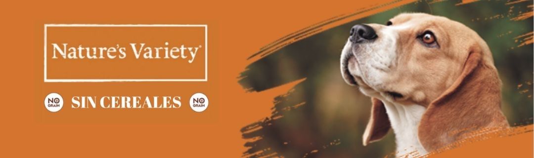 logo-nature's-variety-no-grain-perros-banner piensos sin cereales para perros Nature`s variety No Grains