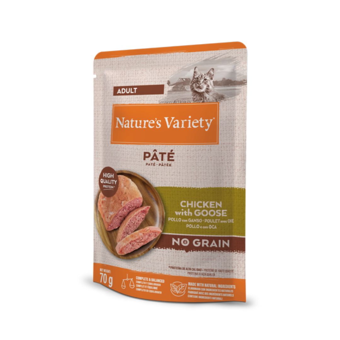 Nature's Variety Paté con Pollo y Ganso para gatos adultos