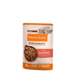 Nature's Variety Bocaditos En Salsa Con Salmón para gatos