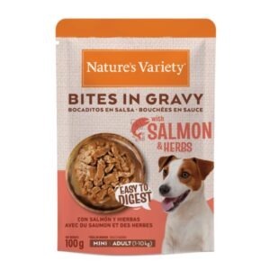 Nature's Variety Bocaditos en Salsa con Salmón y Hierbas – MiniAdulto